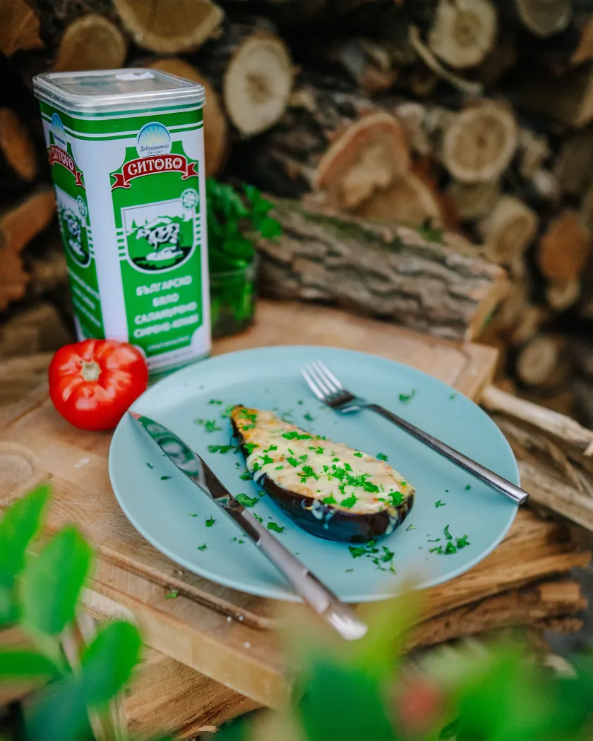Gefüllte Aubergine nach Bauernart