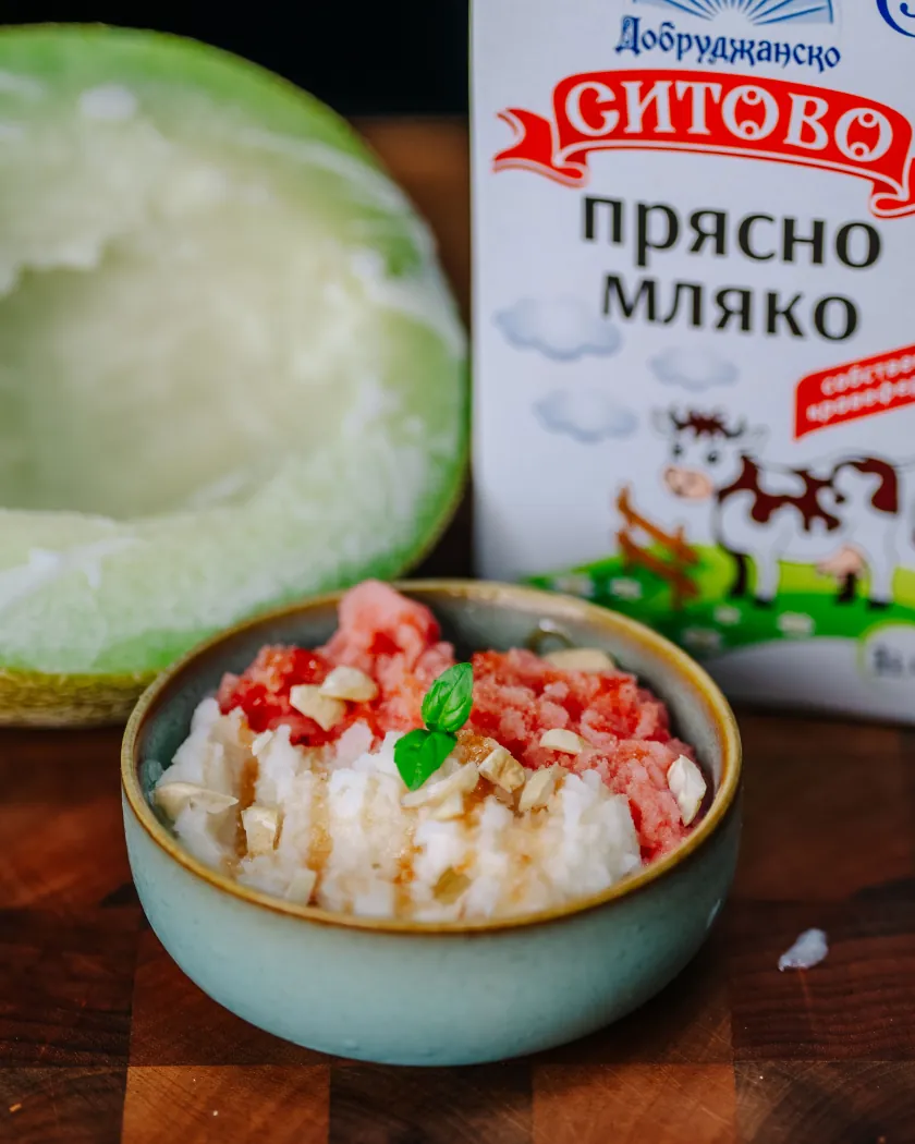 Hausgemachtes Eis aus Wassermelone und Melone